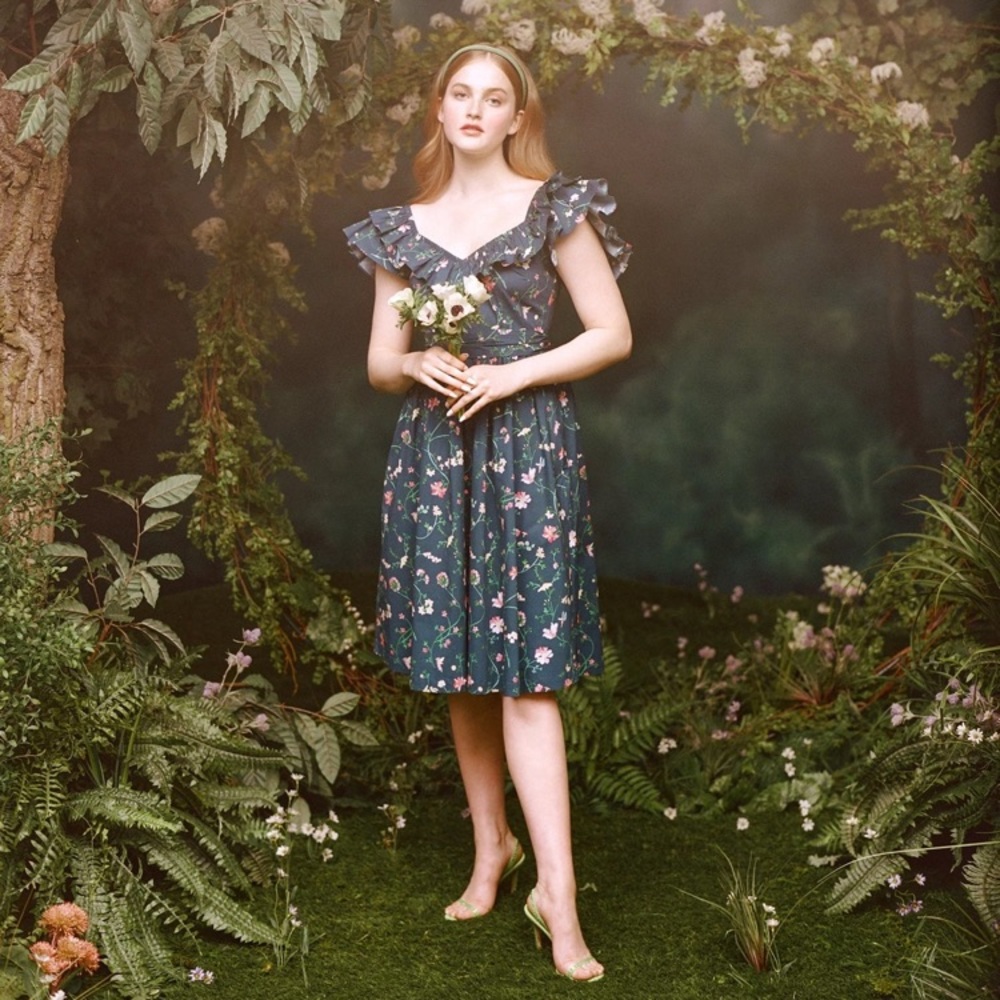 BNWT Hill House Home Ava Dress Moody Floral